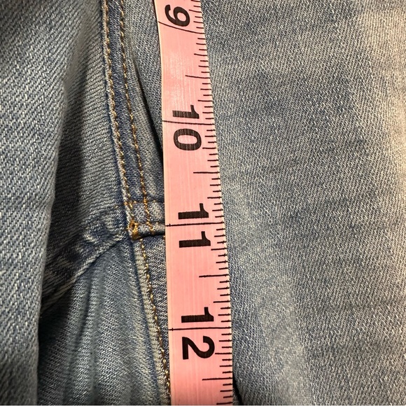 J. Jill Denim High-Rise Straight-Leg Crop Jeans Light Wash Size 12R Stretchy - Picture 11 of 13